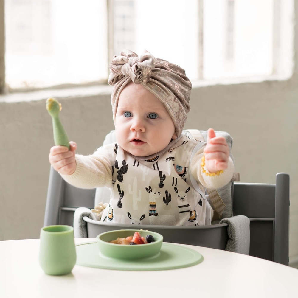 NIB EZPZ first food set - sage green